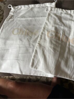 Chloe White Cotton Dust Bags (Set of 2)